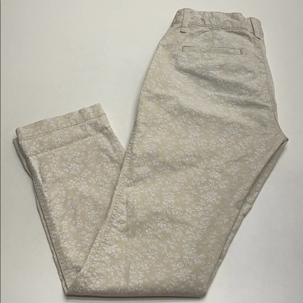 GAP Womens 0 Girlfriend Chino Cream Print Pant